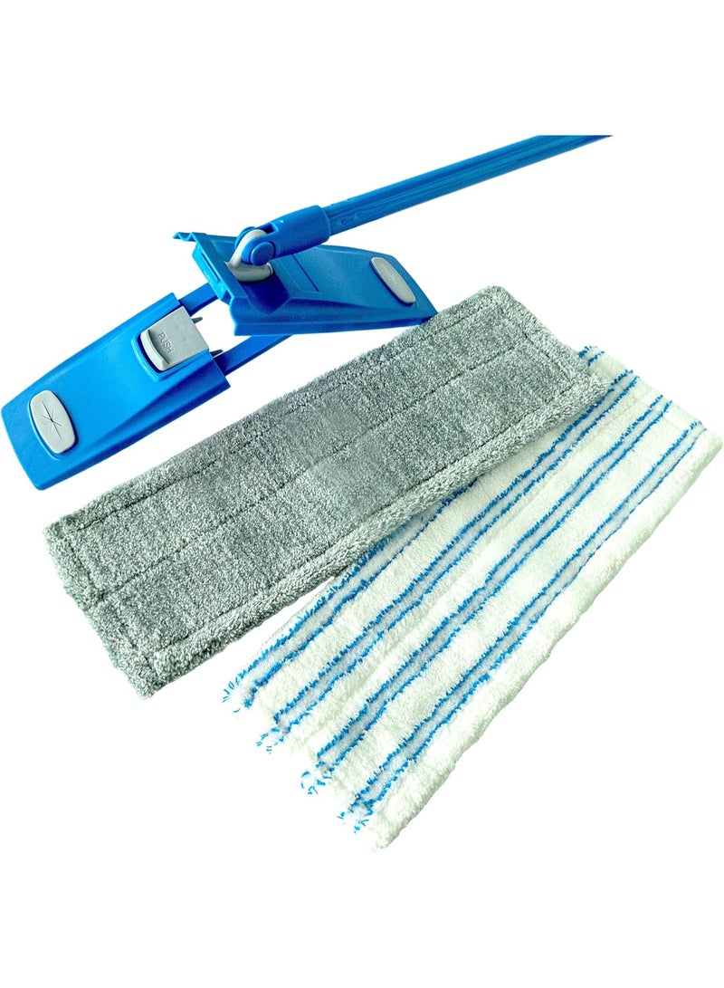 لوك اند لوك ممسحة مسطحة من الألياف الدقيقة 40 سم مع عبوتين لإعادة التعبئة 75 سم - 130 سم بمقبض تلسكوبي - Image 4