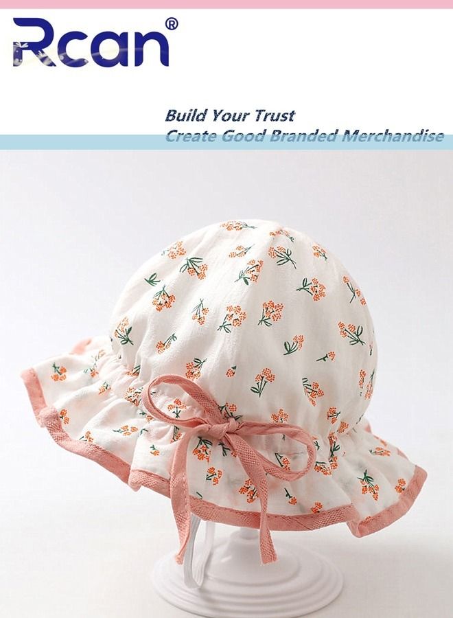 Rcan Baby Cotton Windproof Sunshade Fisherman Hat Cute Princess Decorative Cap 1-2 Years Old  - Image 5