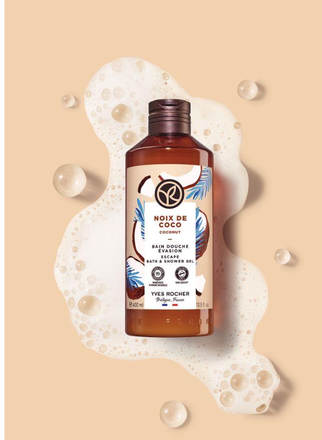 Yves Rocher BATH AND SHOWER GEL COCONUT 400 ML BOTTLE - Image 5