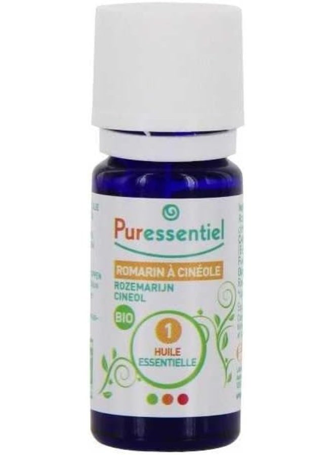 Puressentiel Essential Oils for Diffusion | Infused with Rosemary Cineole Blend| Enriched with Essential Oils | Inhalation, Massage, Bath - Herbal plant scented oil - Undiluted | 10 ml 