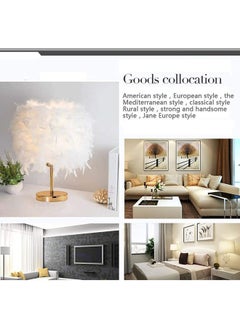 Decorative LED Bedside Feather Design Table Lamp White/Golden - pzsku/Z9955B40EB1E5D4264733Z/45/_/1679887957/92c68cc3-eb79-4f52-96d7-066d13b86c4a