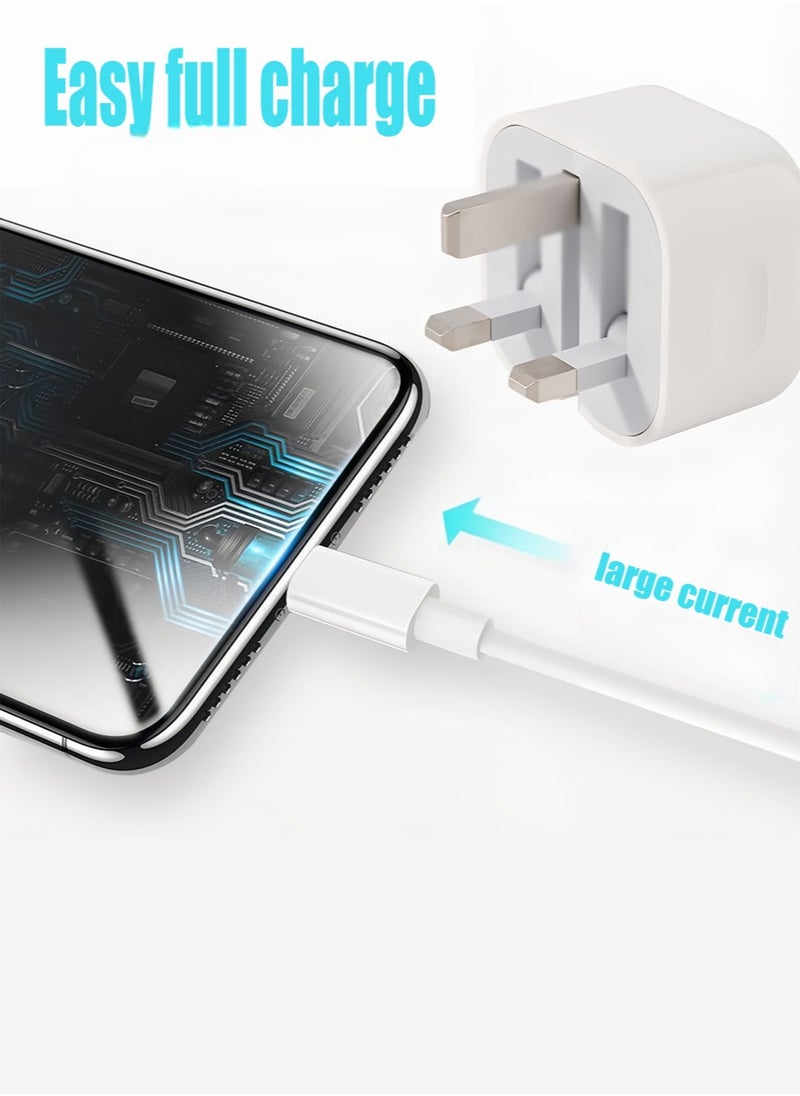 20W USB-C fast charging head, compatible with the entire iPhone 16 to 11 series, iPad, etc., allowing your Apple devices to "recharge" quickly.