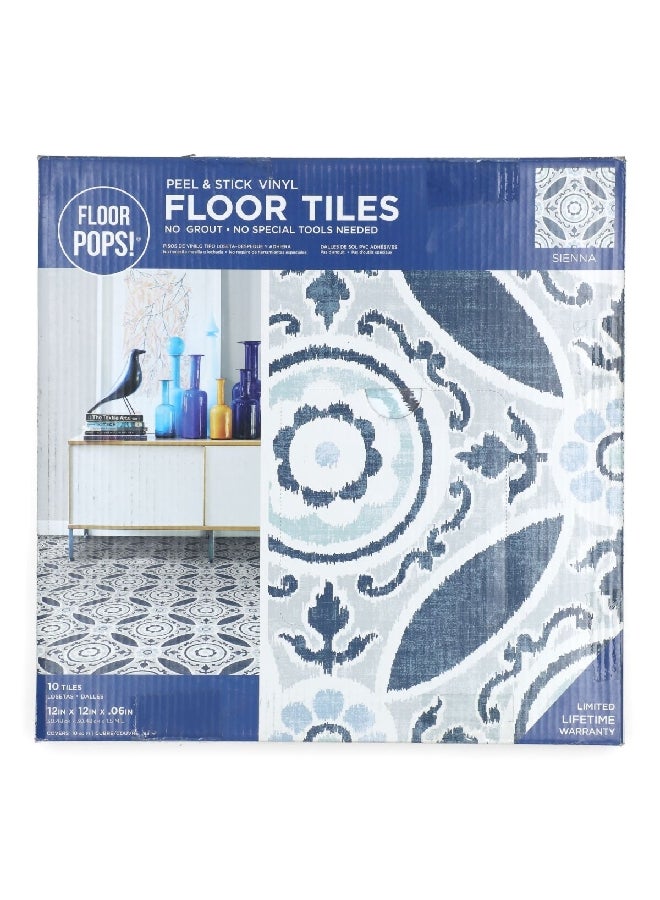 Glue Dots 10-Piece FloorPops Water Resistant Peel and Stick Floor Tile Decal Multicolor 12 x 12 Inch FP2484  - Image 2