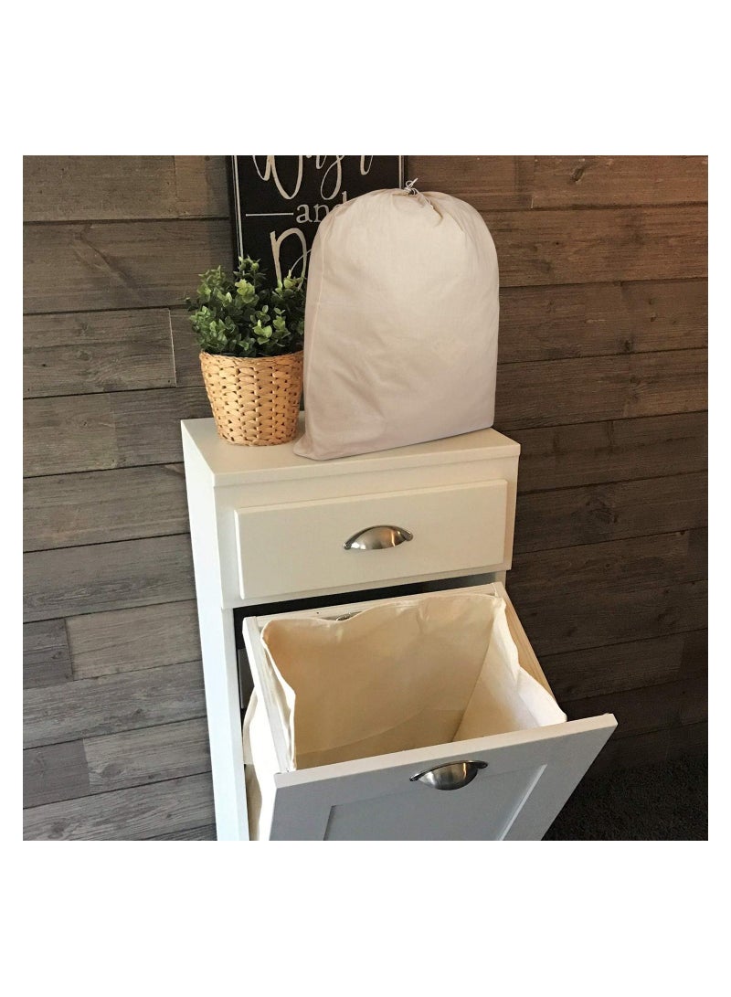 KASTWAVE Laundry Bags Canvas, The Extra Heavy Duty Washable Laundry Bag with Drawstring, Extra Large Cotton Bags Dirty Clothes Travel Laundry Bag, Hamper Liner Travel Storage Sack, 2 Pcs - Image 4