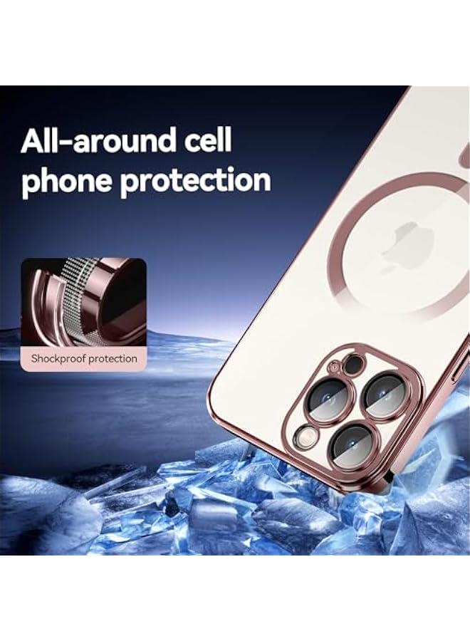 T Tersely for iPhone 16 Pro Max Soft TPU Case with Magnetic Adsorption, Adjustable Crossbody Strap, Neck Cord Lanyard and Wrist Tether Safety Straps for iPhone 16 Pro Max (Rose Gold) - Image 5