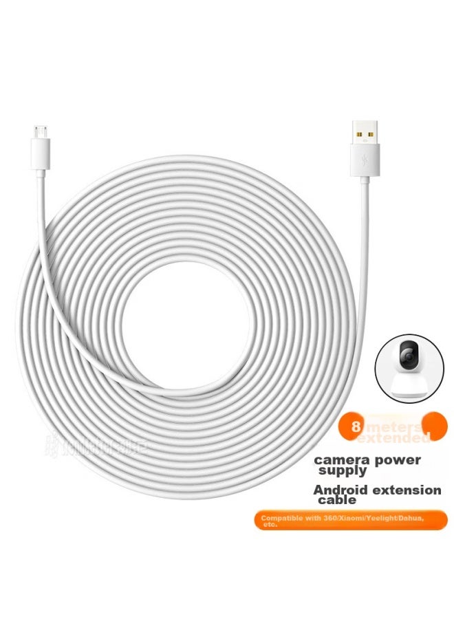 trendsetter Meter Power Extension Cable For Xiaomi Camera, 360-degree, Compatible With Xiaobai, Yingshi, Huawei, Lechuan, Xiaoyi, Tp-link, Puan, Qiaoan, And Android Cameras - Image 1