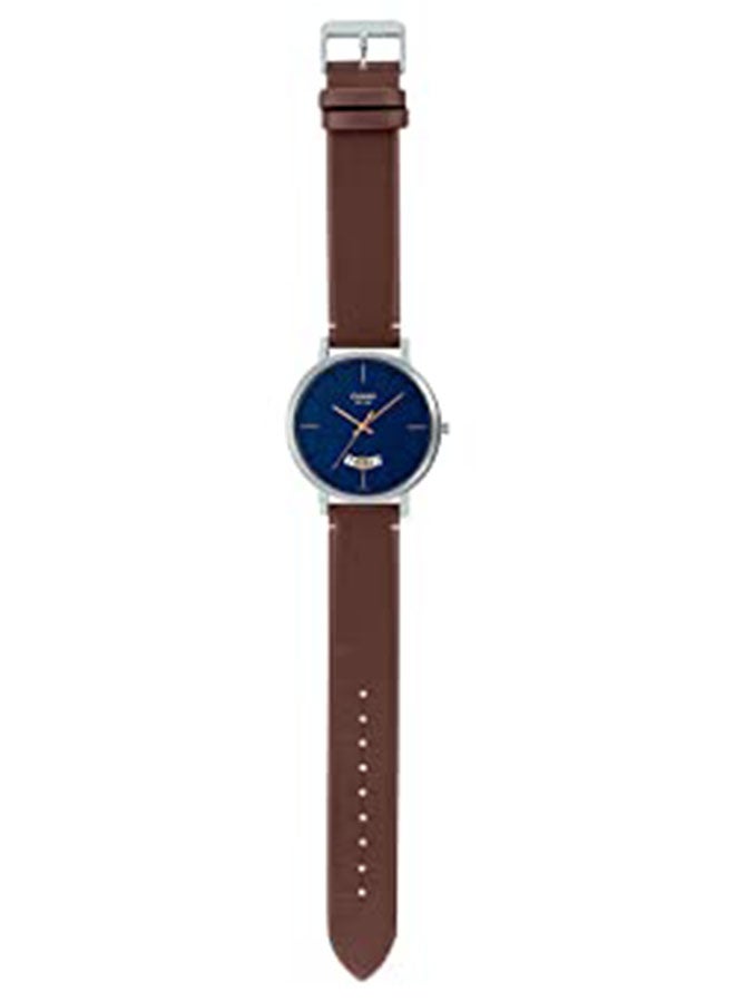 CASIO Men Leather Strap Analog Wrist Watch MTP-B100L-2EVDF - 51 mm - Brown - Image 2