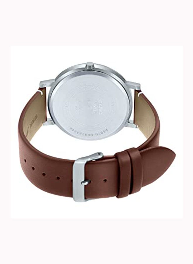 CASIO Men Leather Strap Analog Wrist Watch MTP-B100L-2EVDF - 51 mm - Brown - Image 5