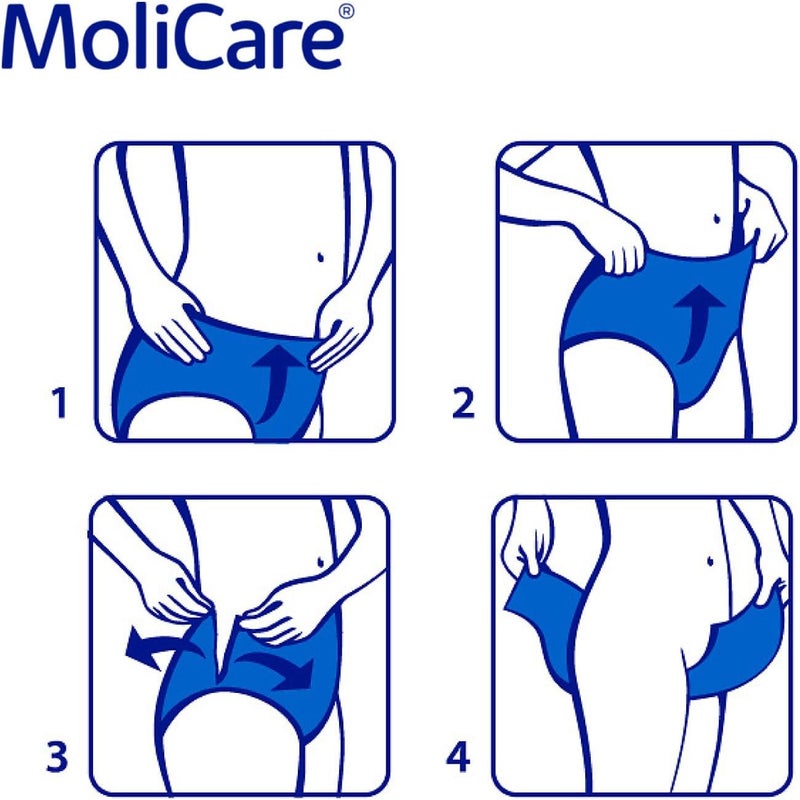 Molicare ملابس داخلية واقية متحركة مولي كير XL بسعة امتصاص 2000 مل مستوى 51 إلى 67 حوض 14 قطعة - Image 4