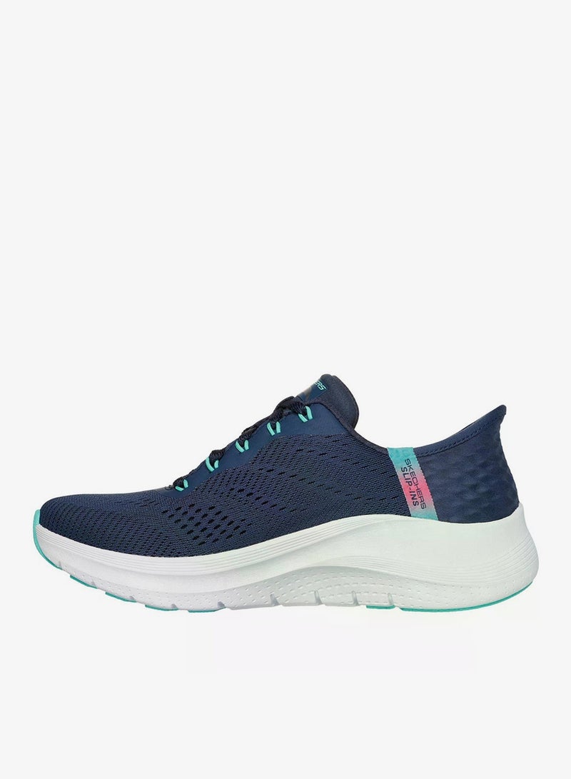 SKECHERS Arch Fit 2.0 - Easy Chic Shoe in Navy/Aqua - 9W - Image 2