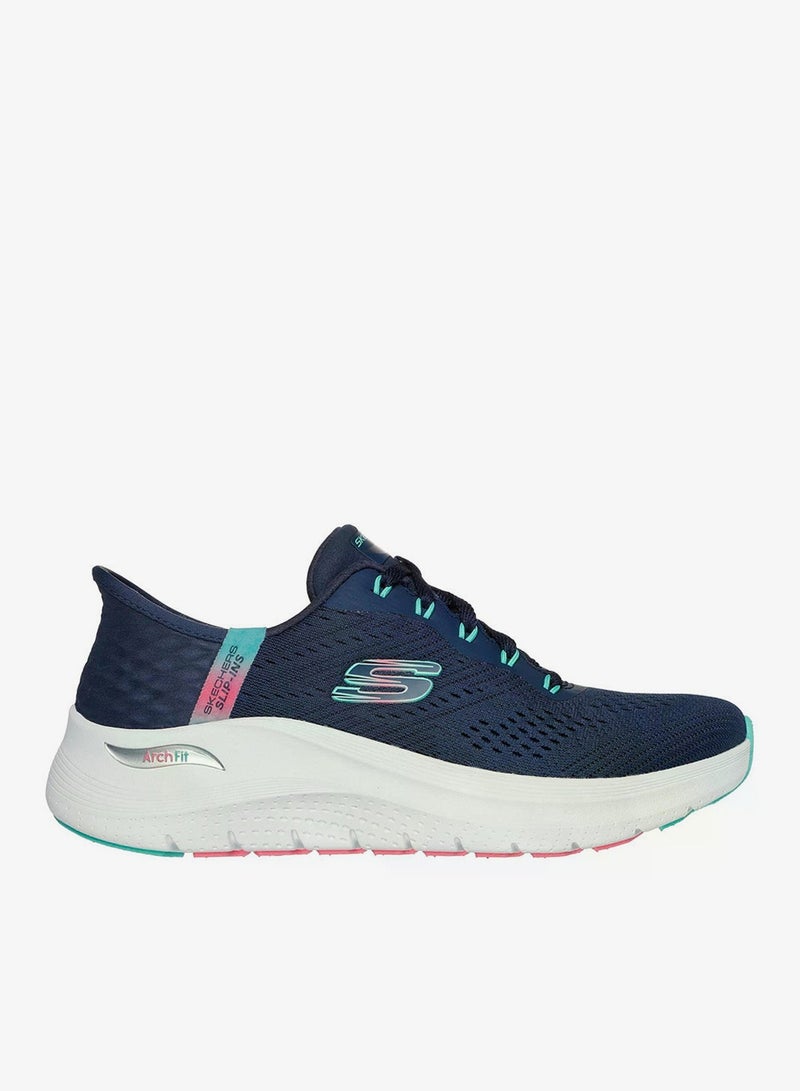 SKECHERS Arch Fit 2.0 - Easy Chic Shoe in Navy/Aqua - 9W - Image 1