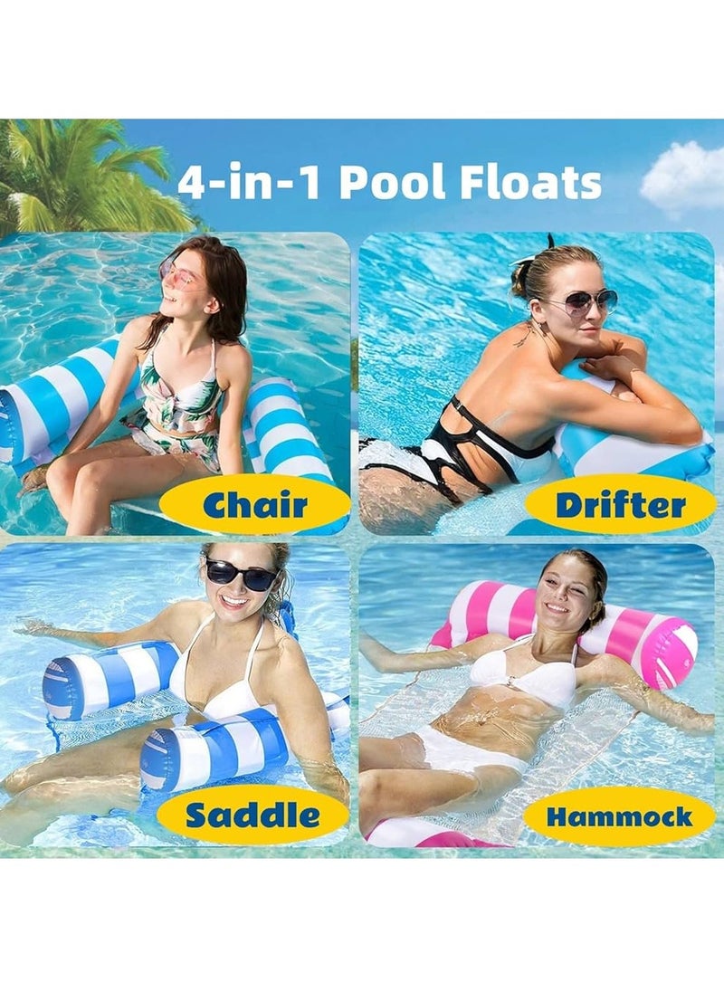 4-in-1 Pool Float: Inflatable Water Hammock, Lounge Chair, Adult Float, and Saddle for Swimming and Recreation