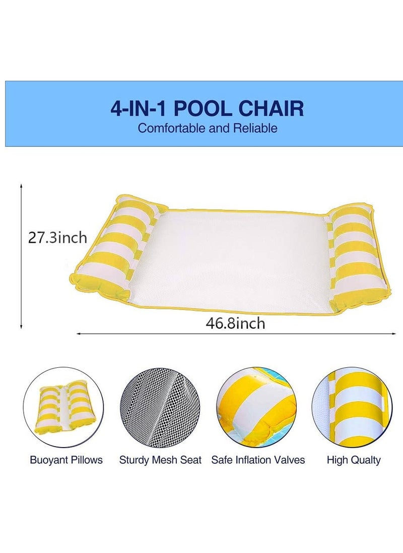 4-in-1 Pool Float: Inflatable Water Hammock, Lounge Chair, Adult Float, and Saddle for Swimming and Recreation