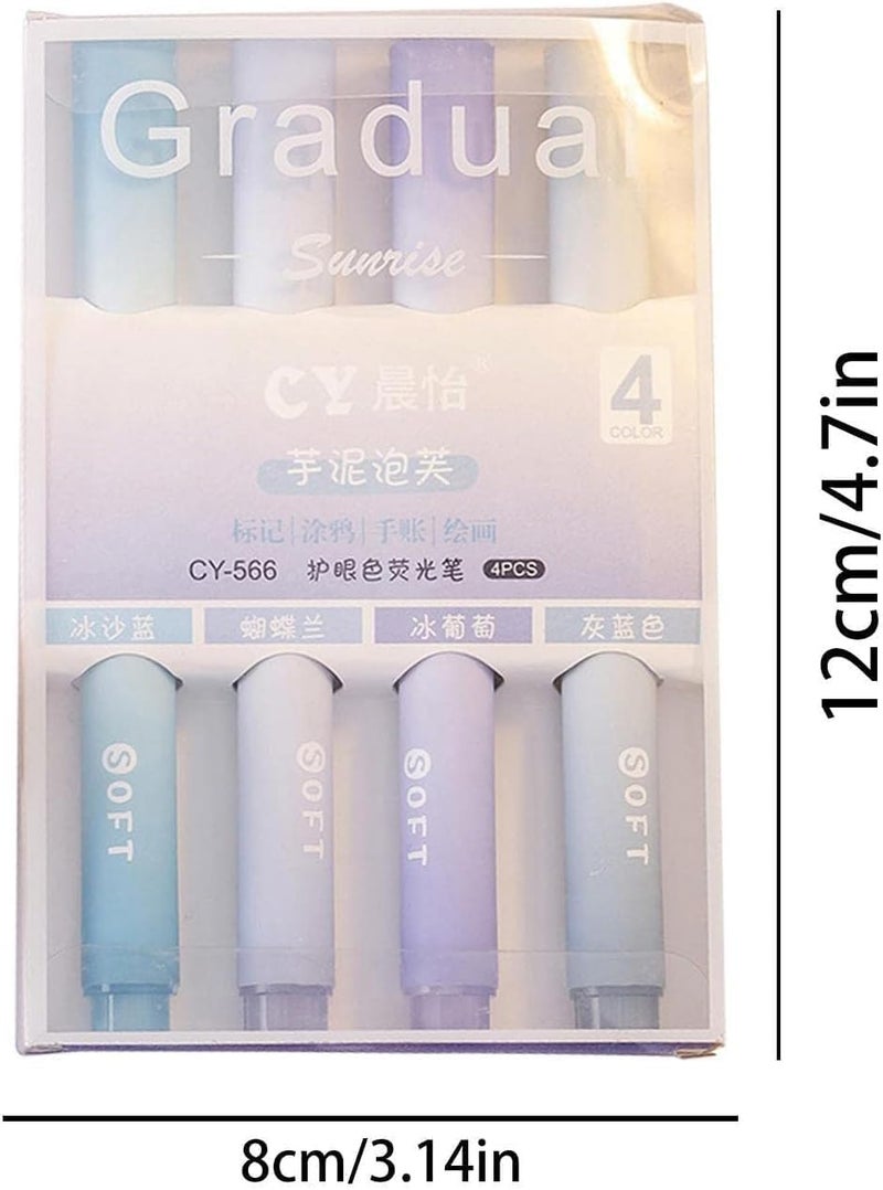 CLOSAL ® Aesthetic Cute Highlighter Pen || Highlighters Markers Pen || Pastel Highlighter Pen Set || Cute Highlighter Pastels (Sky Blue) - Image 2