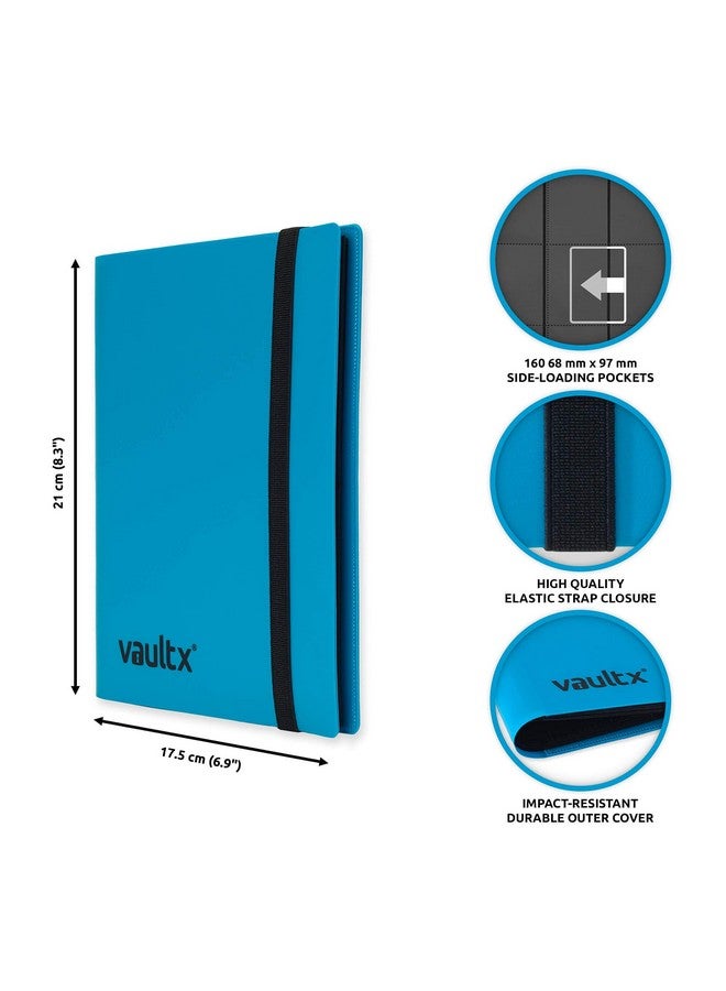 Vault X Binder 4 Pocket Trading Card Album Folder 160 Side Loading Pocket Binder For Tcg (Blue) - Image 4