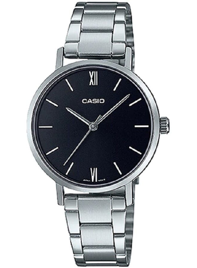 CASIO ساعة يد تناظرية من الفولاذ المقاوم للصدأ LTP-VT02D-1AUDF - Image 1