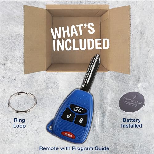 KeylessOption Key Fob for 2004 2005 2006 2007 2008 2009 2010 2011 2012 2013 2014 2015 2016 Chrysler 300 Dodge Durango Ram Jeep Cherokee Remote, 4-Button OHT692427AA, Programming Guide Included - Image 2