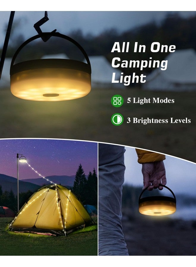 Anpro 2 In 1 Solar Camping String Lights, 39.4Ft Ultra Long String With 150Leds, Solar Powered And Usb Rechargeable Light With Remote Control,Portable Camping Light For Hiking, Decorations - Image 3