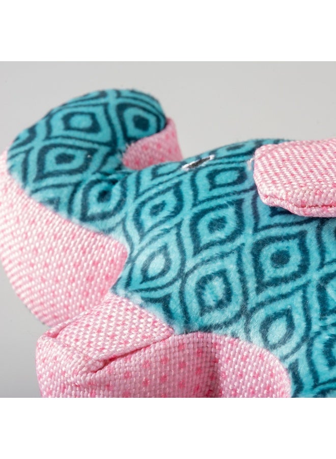 Duvo + Duvo+ Soft Plush Elephant Dog Toy – Retro Style, Blue - Image 2