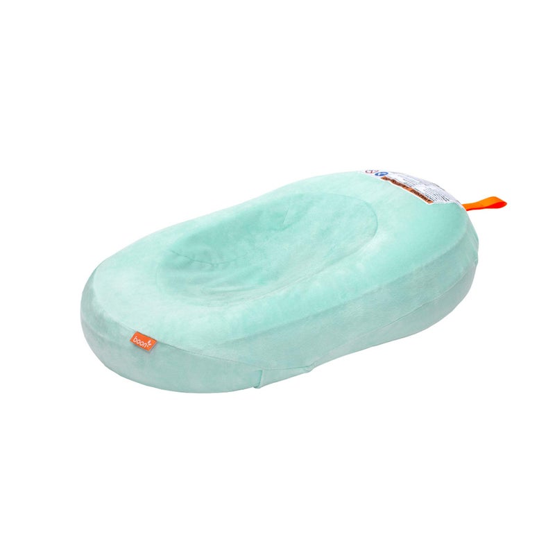 Boon Puff Inflatable Baby Bather - Infant Bathtub Includes Microfleece Cover and Contoured Sides - Inflatable Baby Bathtub for Newborns and Infants - Image 1