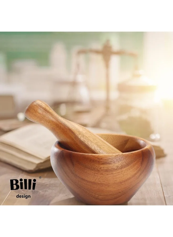 BILLI Billi Wooden Mortar & Pestle, Aca-602
