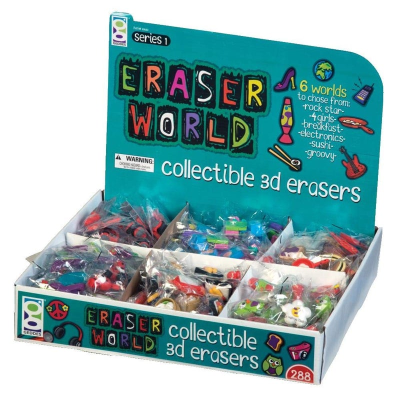 Geddes Raymond Geddes World Collectible 3D Erasers for Kids (Pack of 288) - Image 3
