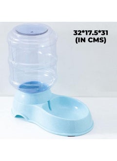 Kuber Industries Dog Food Bowl|Drinking Fountain Cat & Dog Bowl|Reusable,Durable|Bowl With Refillable Water Bottle|Ls147Bl|3500Ml|Blue  - Image 4