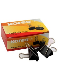 Kores Kores clip binder black 25 mm - 12 pcs 