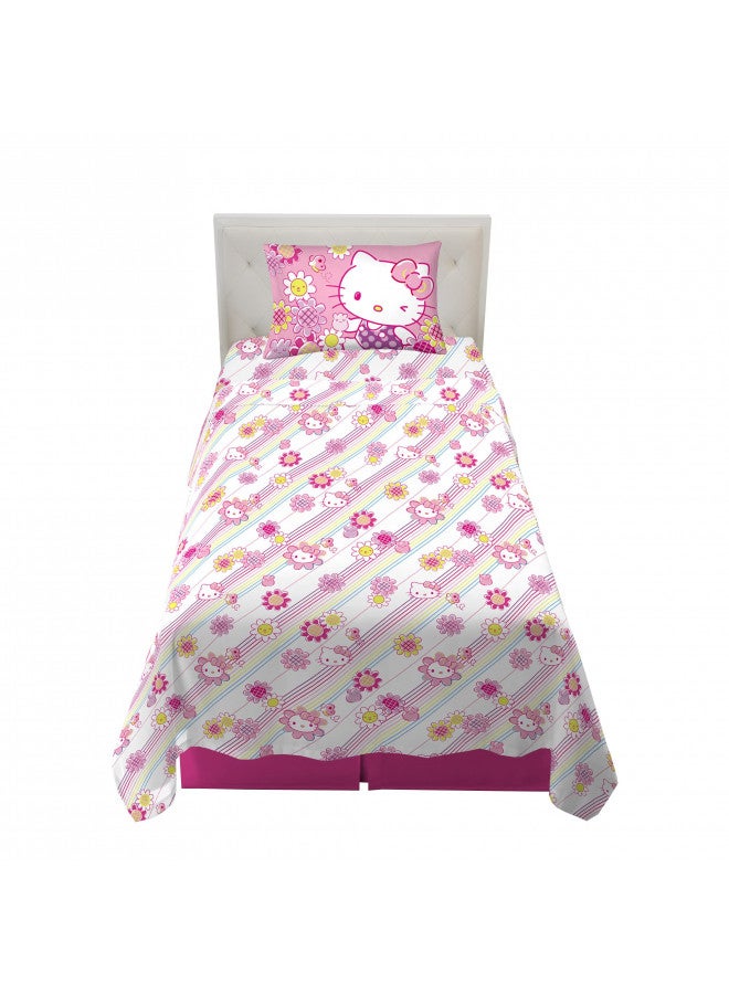Franco Franco Kids Bedding Super Soft Microfiber Sheet Set, Twin, Hello Kitty - Image 1