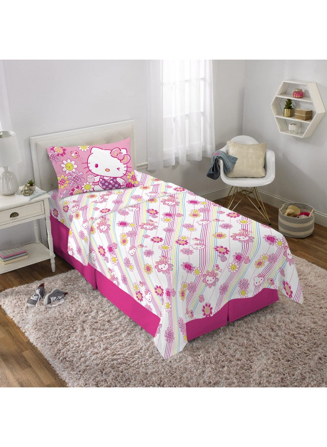 Franco Franco Kids Bedding Super Soft Microfiber Sheet Set, Twin, Hello Kitty - Image 2