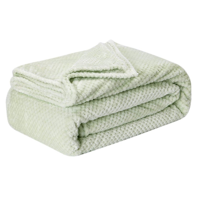 Fuzzy Throw Blanket Plush Fleece Blankets for Adults Toddler Boys and Girls Warm Soft Blankets and Throws for Bed Couch Sofa Travel and Outdoor Camping Full Twin70x80 XL2Pastel Green