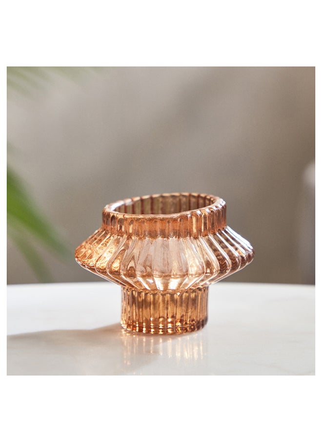 Home Box Blenko Glass Dual Tealight Holder 6.8 x 5.7 x 6.8 cm  - Image 2