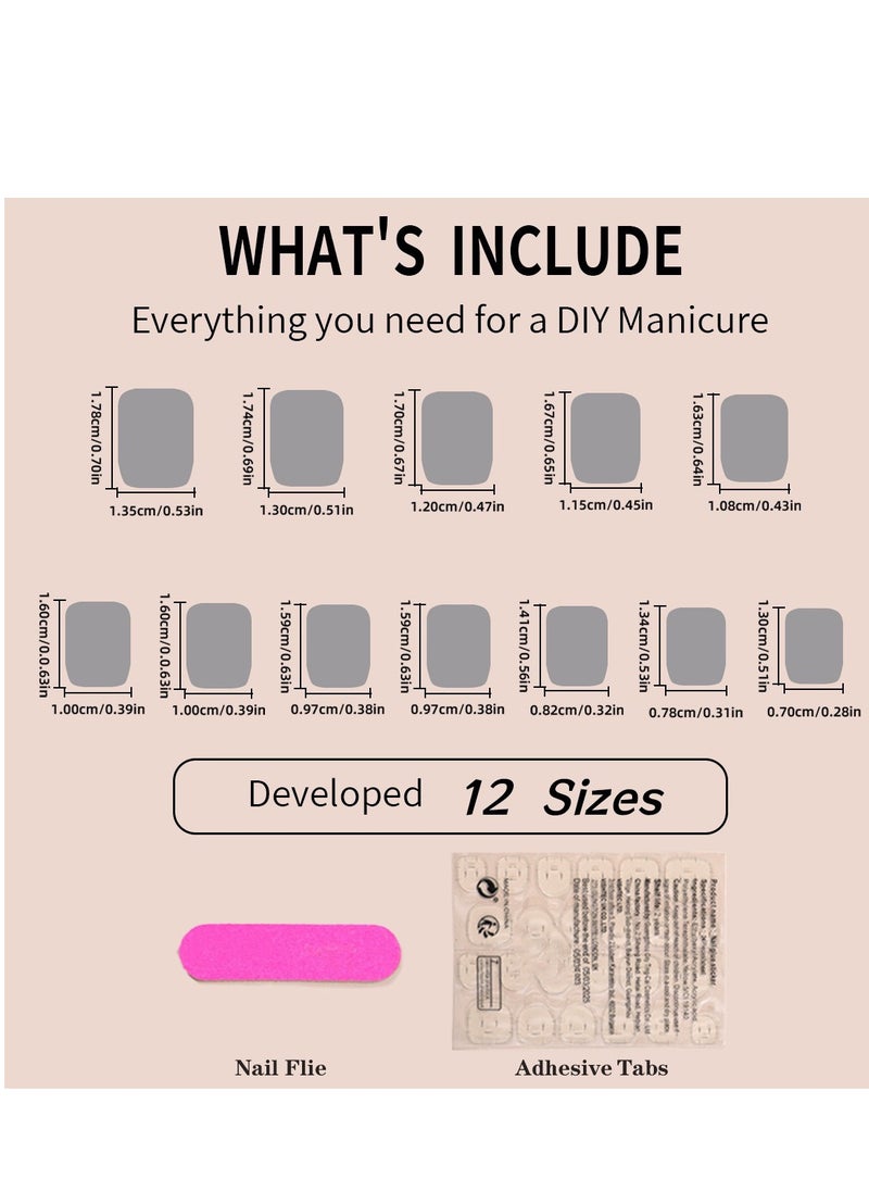 SYNSYB - 24-Piece Short Square Press-on Toenails:Acrylic False Nails ,toe fake nails for Seamless Fit - Image 1