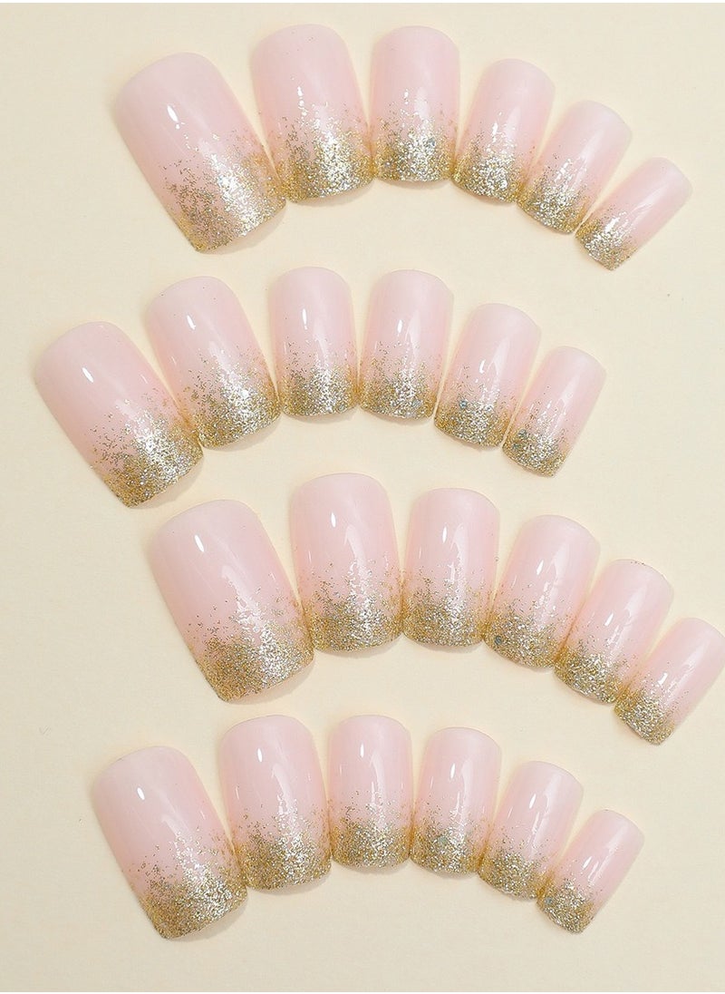 SYNSYB - 24-Piece Short Square Press-on Toenails:Acrylic False Nails ,toe fake nails for Seamless Fit - Image 1