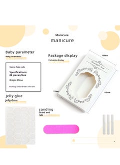 SYNSYB 24-Piece Short Square Press-on Toenails:Acrylic False Nails ,toe fake nails for Seamless Fit  - Image 5