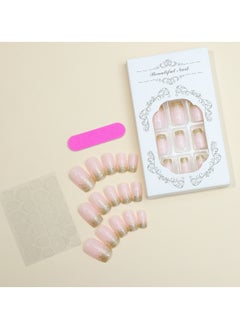SYNSYB 24-Piece Short Square Press-on Toenails:Acrylic False Nails ,toe fake nails for Seamless Fit  - Image 4
