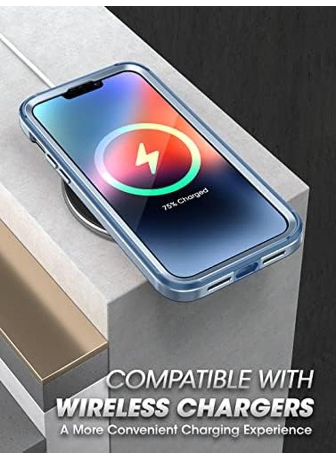 SupCase Unicorn Beetle Edge Xt Case For Iphone 14 Plus 6.7" With Built In Screen Protector Slim Frame Clear Protective Case Azure - Image 5