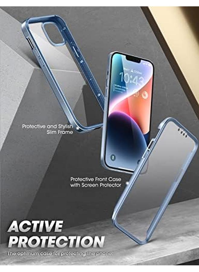 SupCase Unicorn Beetle Edge Xt Case For Iphone 14 Plus 6.7" With Built In Screen Protector Slim Frame Clear Protective Case Azure - Image 3