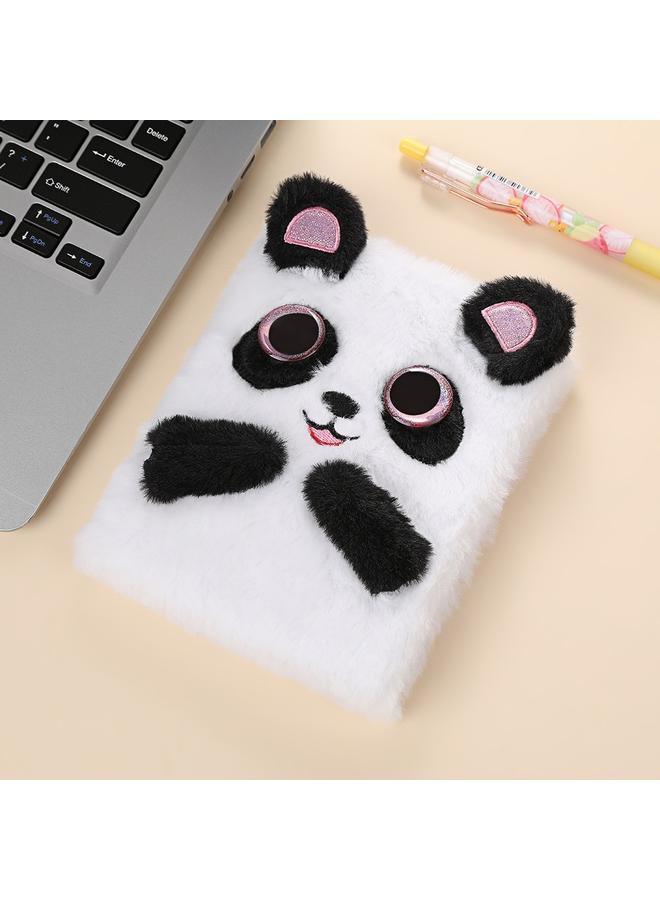 Bluejw Cross-border New Cartoon Panda Plush Notebook Journal Cute Ear Notepad Student Activity Gift - Image 2
