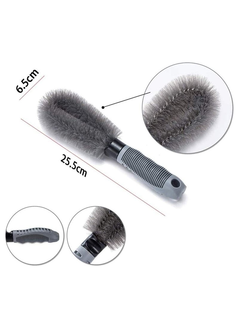 SYOSI Car Wheel Cleaning Brush Set Washing Tool Rim Cleaner for Alloy Wheel Motorcycle or Bicycle Tire 3 Pieces  - Image 2