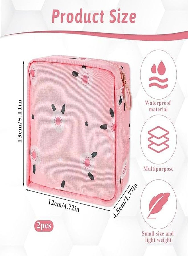 CALVYNORA Period Pouch Storage for Women 2 PCS Set | Sanitary Pad Pouch, Storage Bag, Reusable Waterproof Period Bag for Pads, Tampons, Cups, Panty Liners | Travel & Daily Use - Image 3