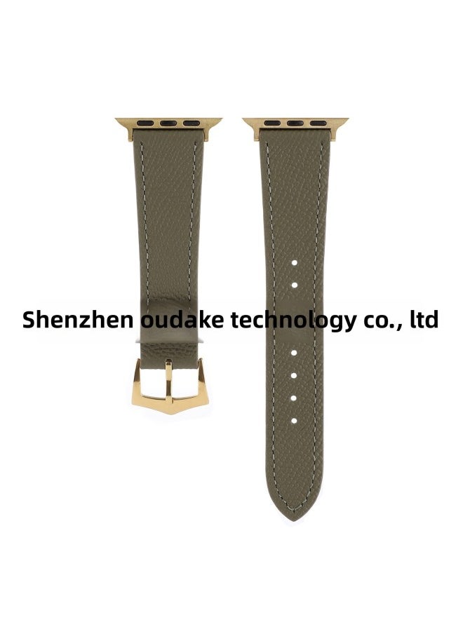 Generic - Suitable For Apple Palm Print Leather Watch With For Apple Watch8/SE/7/6/5/4321 Manufacturers In Stock-Color:42/44/45/46/49mm Brown - Image 1