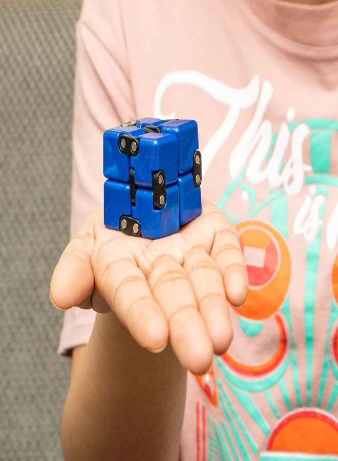Cubelelo Drift Infinity Cube (Blue) | Magic Puzzle Cool Mini Gadget for Stress and Anxiety Relief for Kids and Adults | Desk Finger Flip Toy for Fun and Game | for Ages 3 Years and Above - Image 4