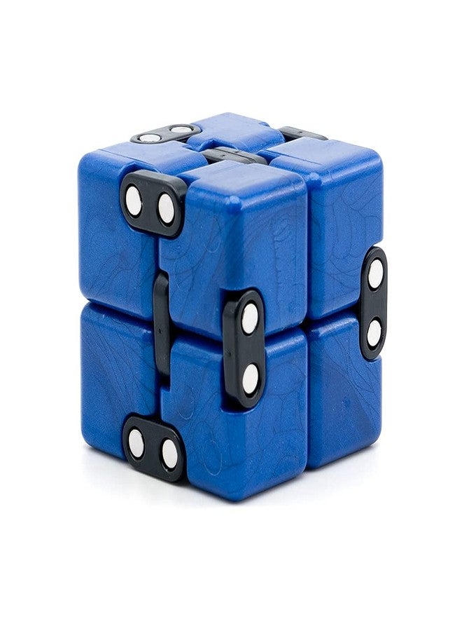 Cubelelo Drift Infinity Cube (Blue) | Magic Puzzle Cool Mini Gadget for Stress and Anxiety Relief for Kids and Adults | Desk Finger Flip Toy for Fun and Game | for Ages 3 Years and Above - Image 1
