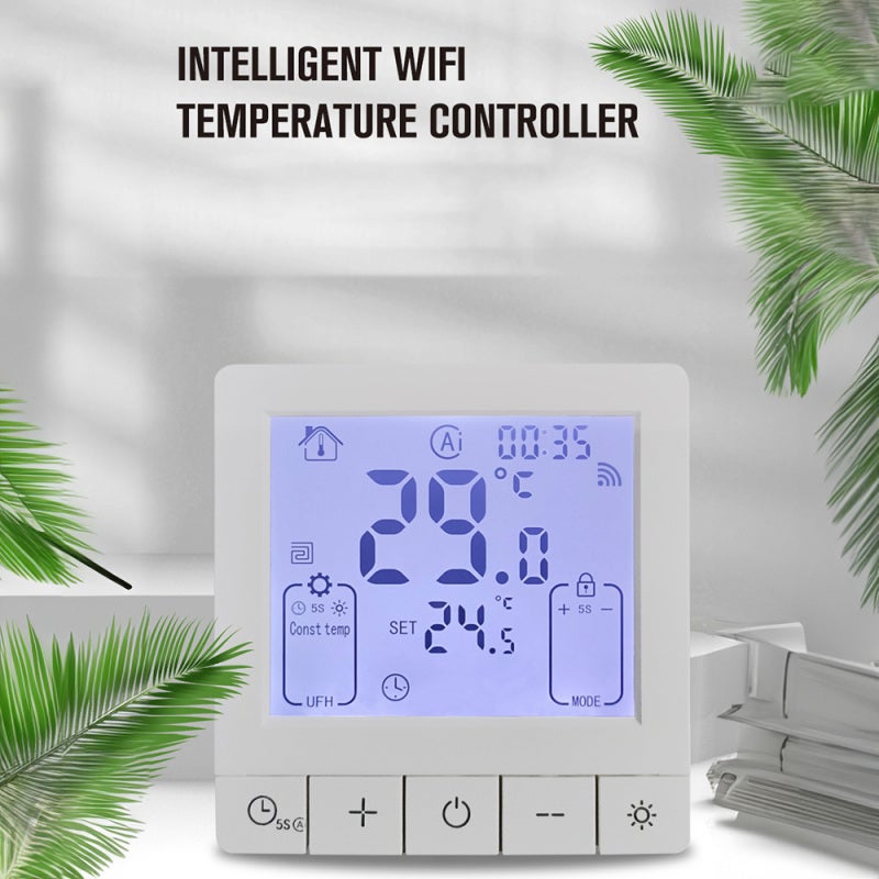 Smart Thermostat for Home WiFi Voice Tuya App Programmable Temperature Control IP20 Protection 24H Timed On/Off Digital Thermostat for 3A Water Underfloor Heating Compatible with Google Home - Image 2