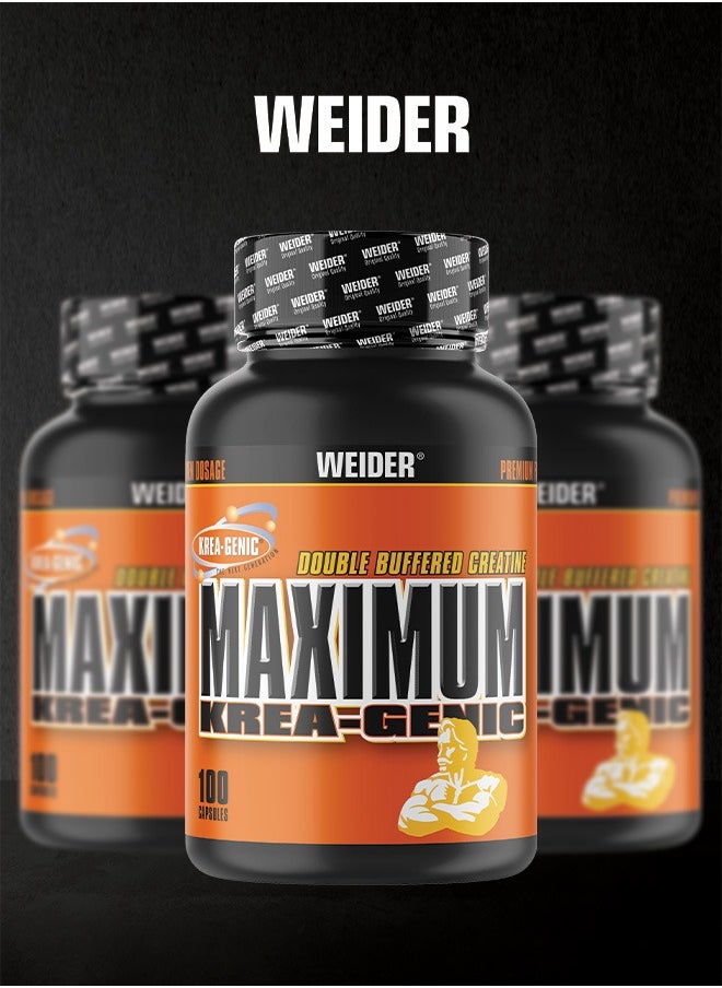 Weider Maximum Krea-Genic 100 Capsules Advanced Buffered Creatine for Optimal Performance  - Image 4