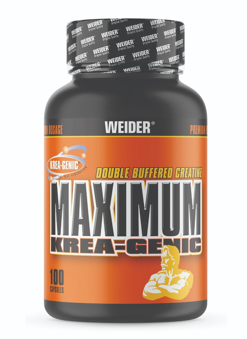 Weider Maximum Krea-Genic 100 Capsules Advanced Buffered Creatine for Optimal Performance  - Image 1