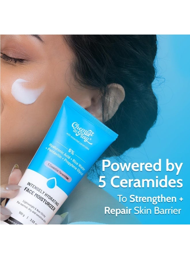 Chemist at Play Intensely Hydrating Face Moisturizer | Hydrates Up to 24 Hours | Repairs Skin Barrier | Lightweight, Non-Sticky Formula | Best for Dry Skin | 100gms - Image 4
