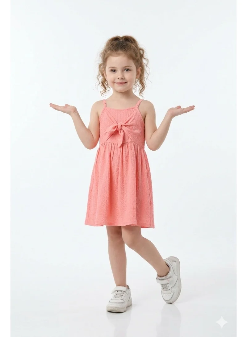 Saka Designs Peach A-Line Dress for Girls