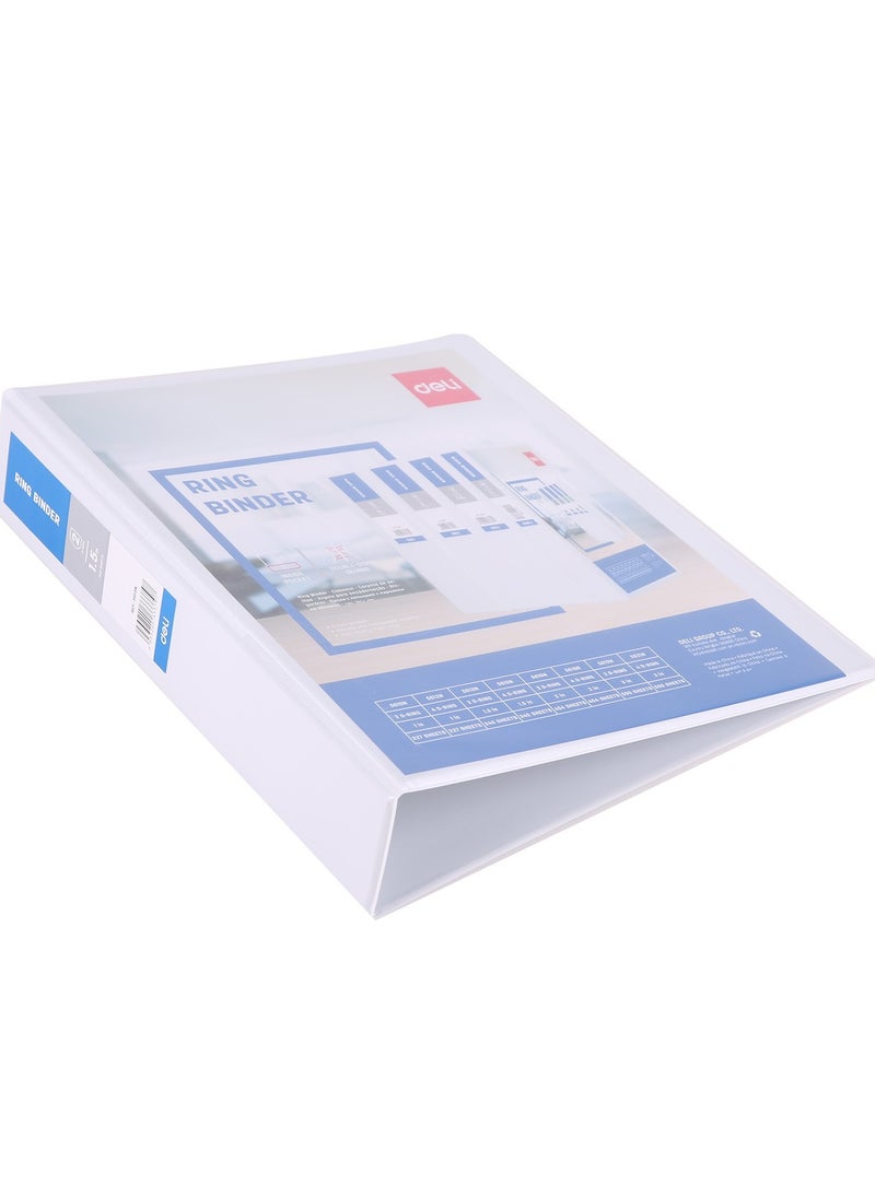 Deli - A4 Size Two Ring Binder With 1.5 Inch Width White - Image 1